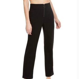 Danielle Bernstein Women's Pants Stretch Zip up O Ring Black Size 0
